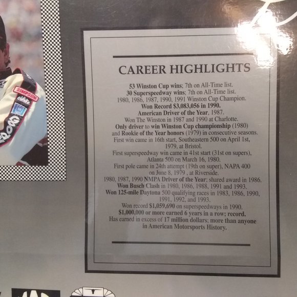 Dale Earnhardt Sr. Placemat Highlights Photograph - Picture 3 of 11